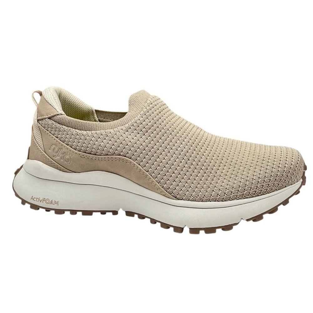 Ryka Jumpstart Women's Slip-on Knit‎ Sneakers Sz 8 Wide Tan-Beige Athletic Shoes - Picture 3 of 12